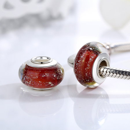 Charm fantezie rosu cu fulgi de zapada PST0012 [1]