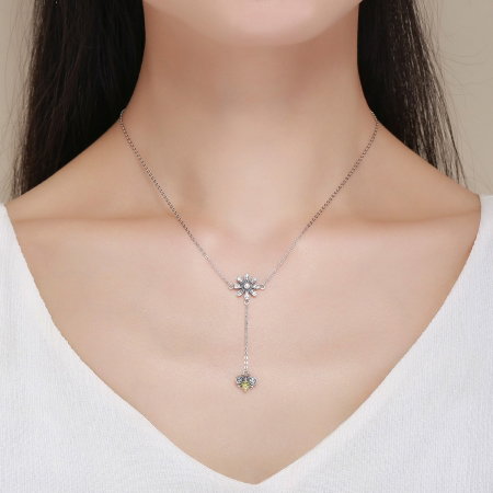 Colier argint 925 cu floare si albinuta - Be Nature CST0011 [7]