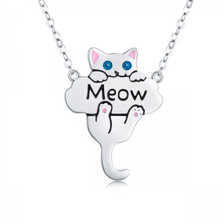 Colier argint 925 cu pisicuta jucausa Meow- Be Nature CST0013 [0]