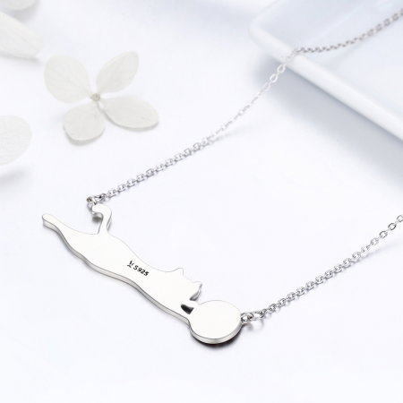 Colier argint 925 cu pisicuta jucausa si ghem - Be Nature CST0007 [4]