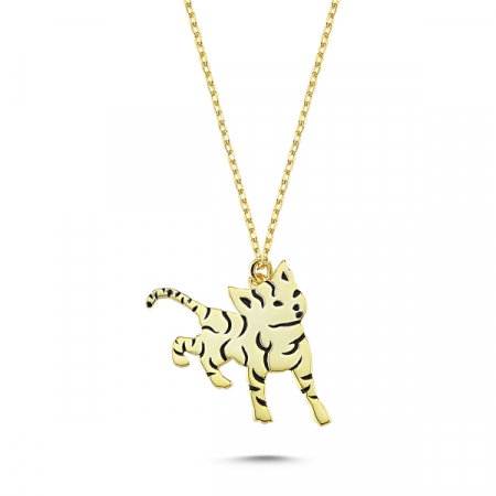 Colier argint 925 pisicuta placat cu aur - Be Nature CTU0093 [0]