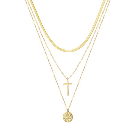Colier cruciulita argint 925 placat cu aur 14K [0]