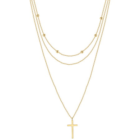 Colier cruciulita argint 925 placat cu aur 14K [0]