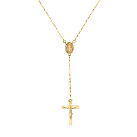 Colier crucifix argint 925 placat cu aur 14K
