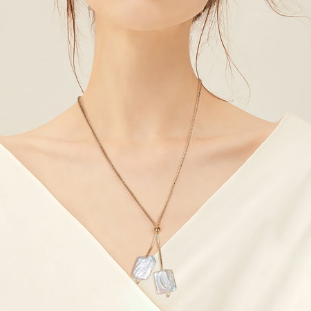 Colier argint 925 placat cu aur 14K cu perle naturale [1]