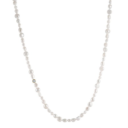 Colier argint 925 placat cu aur 14K cu perle naturale [0]