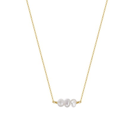 Colier argint 925 placat cu aur 14K cu perle naturale [0]