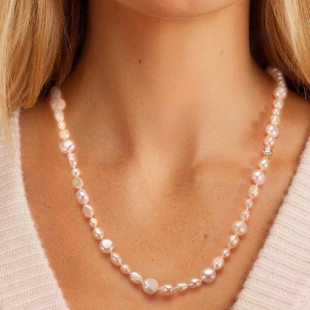 Colier argint 925 placat cu aur 14K cu perle naturale [1]