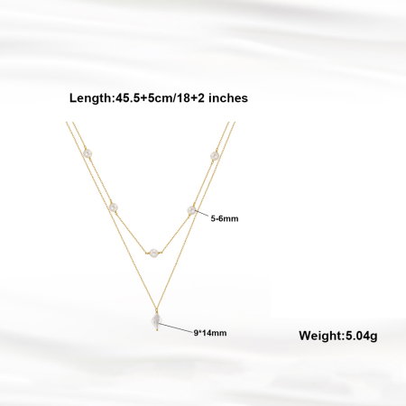 Colier argint 925 placat cu aur 14K cu perle naturale [3]