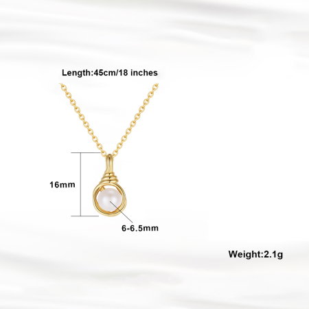 Colier argint 925 placat cu aur 14K cu perle naturale [5]