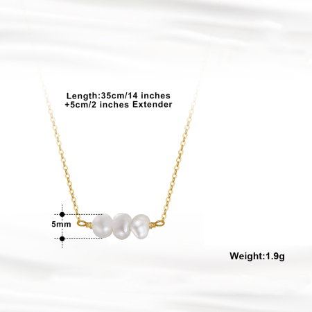 Colier argint 925 placat cu rodiu cu perle naturale [3]