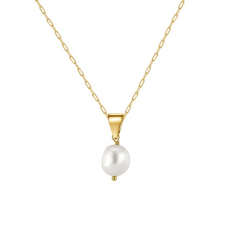 Colier argint 925 placat cu aur 14K cu perle naturale [0]