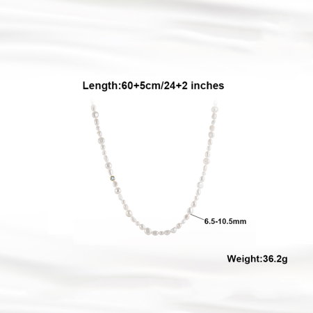 Colier argint 925 placat cu aur 14K cu perle naturale [5]