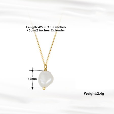 Colier argint 925 placat cu rodiu cu perle naturale [3]