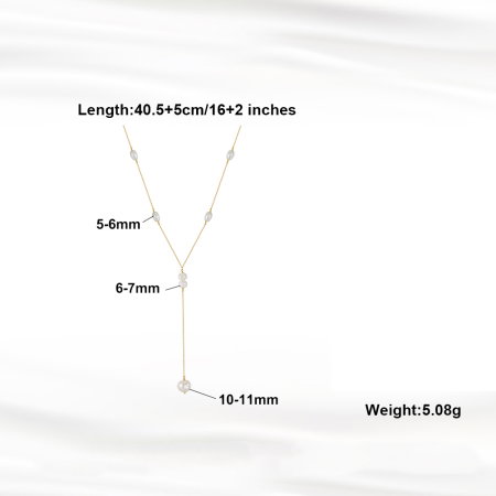 Colier argint 925 placat cu aur 14K cu perle naturale [3]