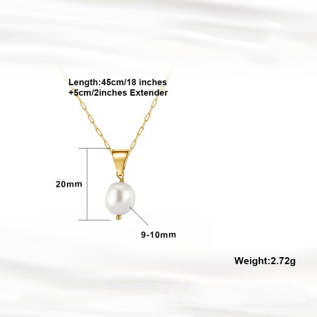 Colier argint 925 placat cu rodiu cu perle naturale [3]