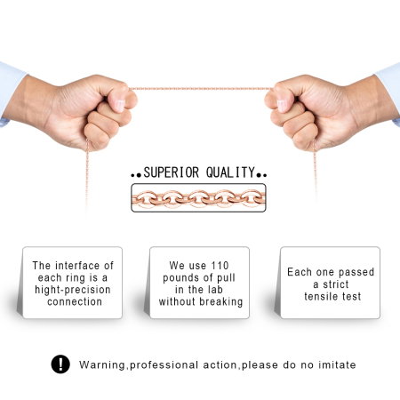 Colier argint 925 placat cu aur roz, 40 cm [2]