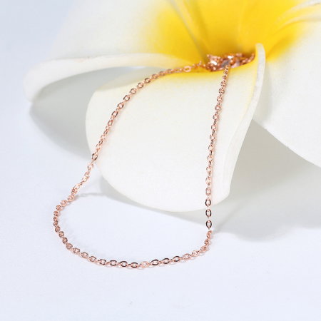 Colier argint 925 placat cu aur roz, 45 cm [3]