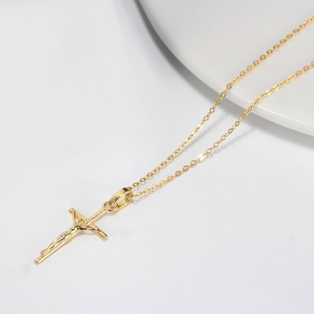 Colier crucifix argint 925 placat cu rodiu [4]