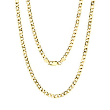 Colier argint 925 cubanez placat cu aur 18K [0]