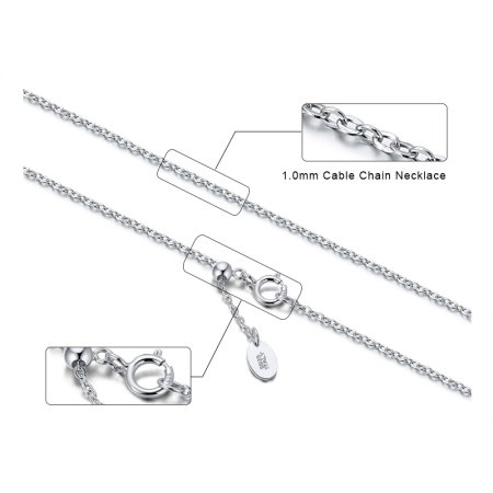 Colier argint 925 placat cu rodiu, 45 cm [6]