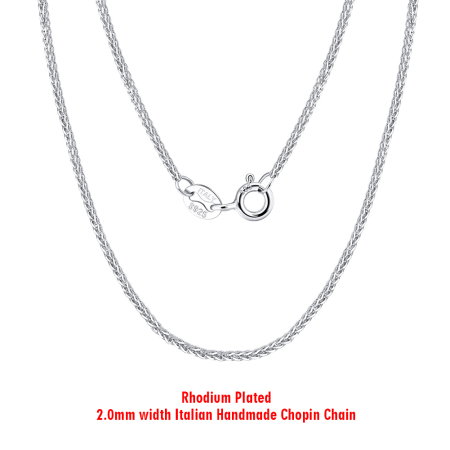 Colier argint 925 placat cu rodiu, 55 cm, 2 mm [5]