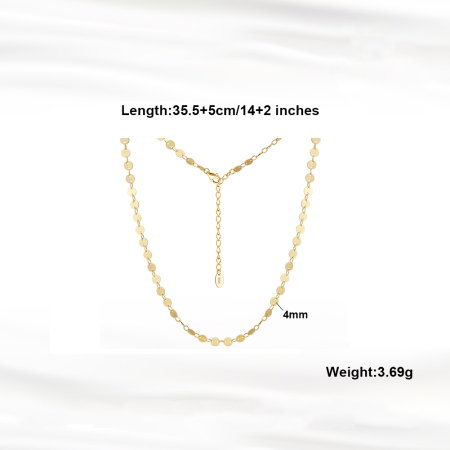 Colier argint 925 placat cu aur 14K, cu banuti [3]