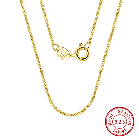 Colier argint 925 placat cu aur 18K, 40 cm