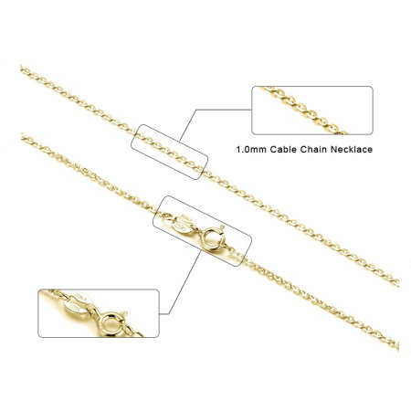 Colier argint 925 placat cu aur 14K, 55 cm [5]