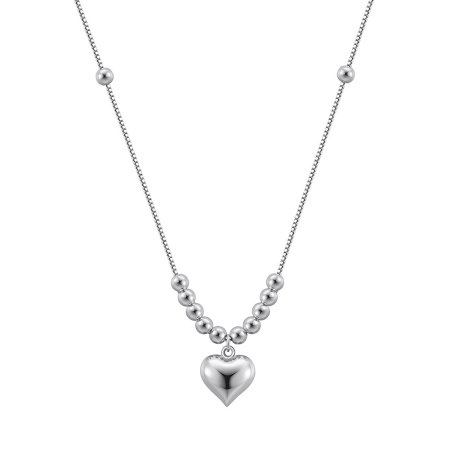 Colier argint 925 placat cu rodiu cu inimioara