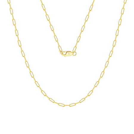 Colier argint 925 placat cu aur 18K, 60 cm, 2,2 mm