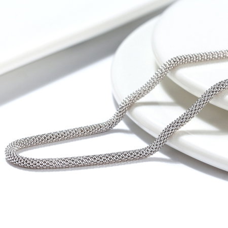 Colier argint 925 placat cu rodiu, Popcorn, 60 cm, 3 mm [4]