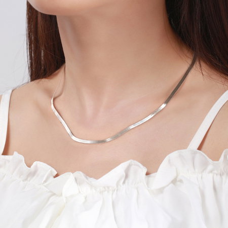 Colier argint 925 placat cu aur 18K, 50 cm, 3 mm, UNISEX [6]