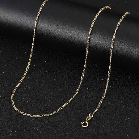 Colier argint 925 placat cu aur 18K, FIGARO, UNISEX, 55 cm, 1,7 mm [2]