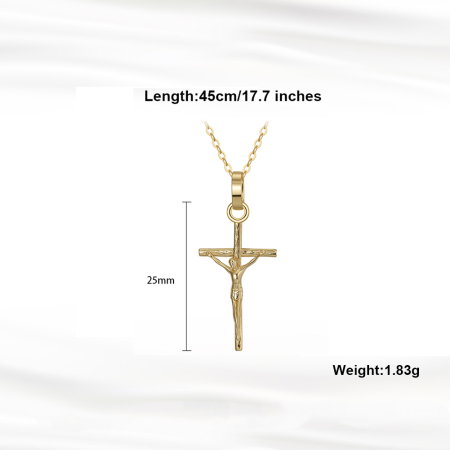 Colier crucifix argint 925 placat cu rodiu [3]