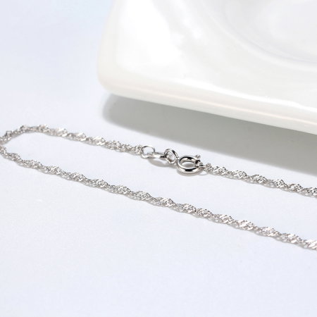 Colier argint 925 rasucit placat cu rodiu, 45 cm, 1,5 mm [3]