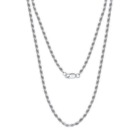 Colier argint 925 placat cu rodiu, impletit, UNISEX, 50 cm, 2,3 mm [0]