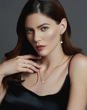 Colier argint 925 placat cu rodiu cu opal natural [5]