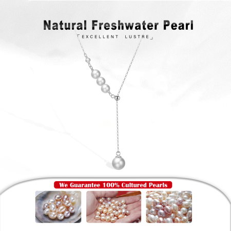 Colier argint 925 placat cu rodiu cu perle naturale [4]