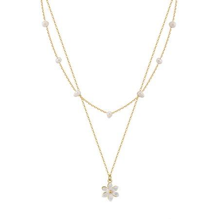 Colier argint 925 placat cu aur 14K cu perle naturale [0]