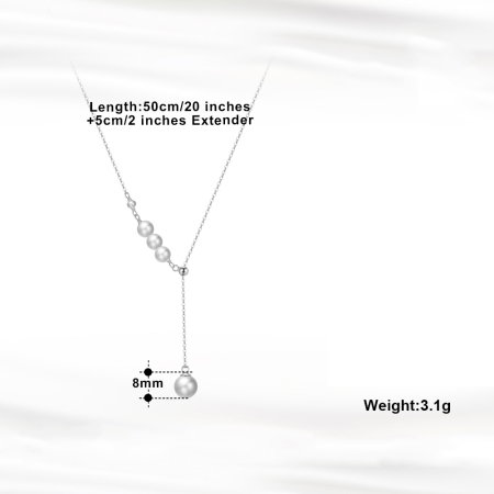 Colier argint 925 placat cu rodiu cu perle naturale [3]