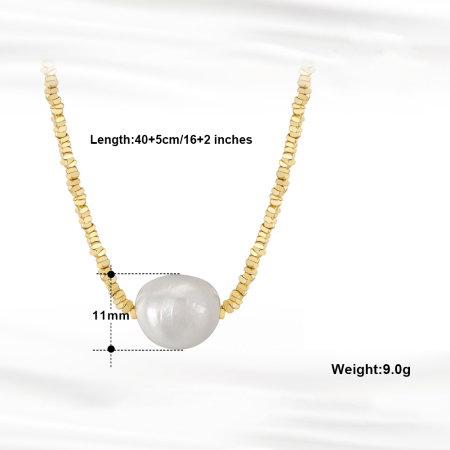 Colier argint 925 placat cu rodiu cu perle naturale [3]