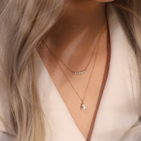 Colier argint 925 placat cu rodiu cu zirconiu [3]