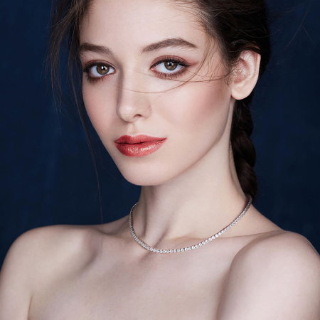 Colier tennis argint 925 placat cu rodiu cu zirconiu, 50 cm, 2 mm [2]