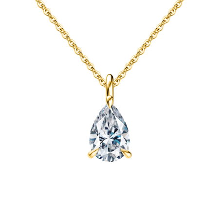 Colier argint 925 placat cu aur 14K cu zirconiu [0]