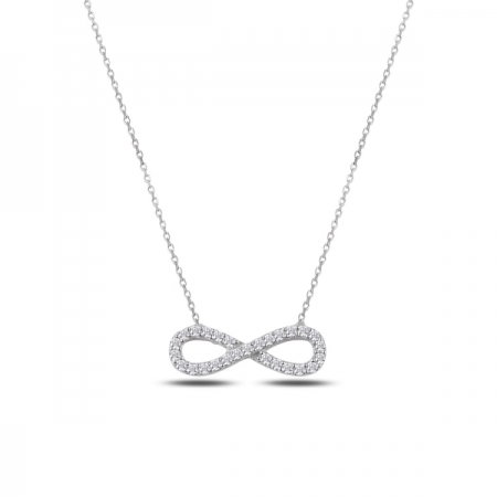 Colier argint 925 rodiat cu simbolul infinit si zirconii albe - Infinite You CTU0063 [0]
