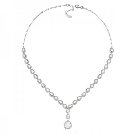 Colier argint 925 rodiat cu zirconii albe - Be Elegant CSTU0033 [0]