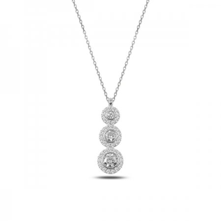 Colier argint 925 rodiat cu zirconii albe - Be Elegant CTU0064 [0]