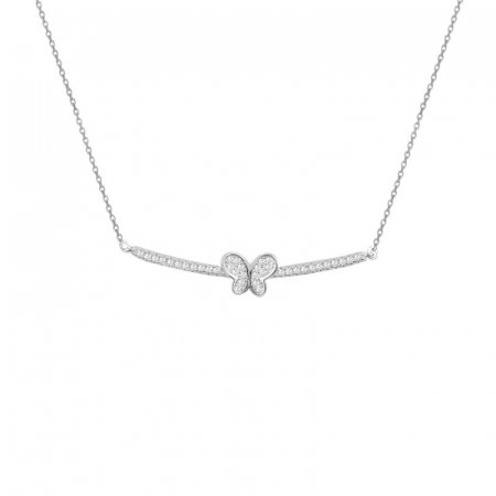 Colier argint Butterfly