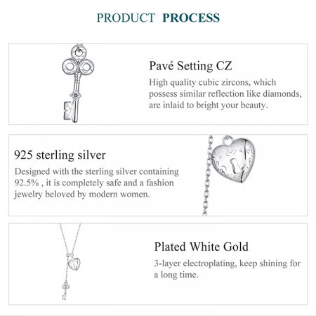 Colier argint cheia dragostei [8]